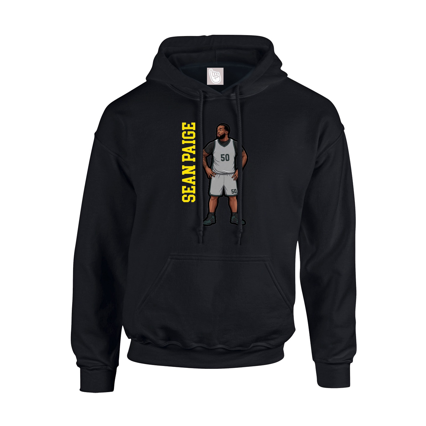 Youth Hoodie — Name Vertical in Black