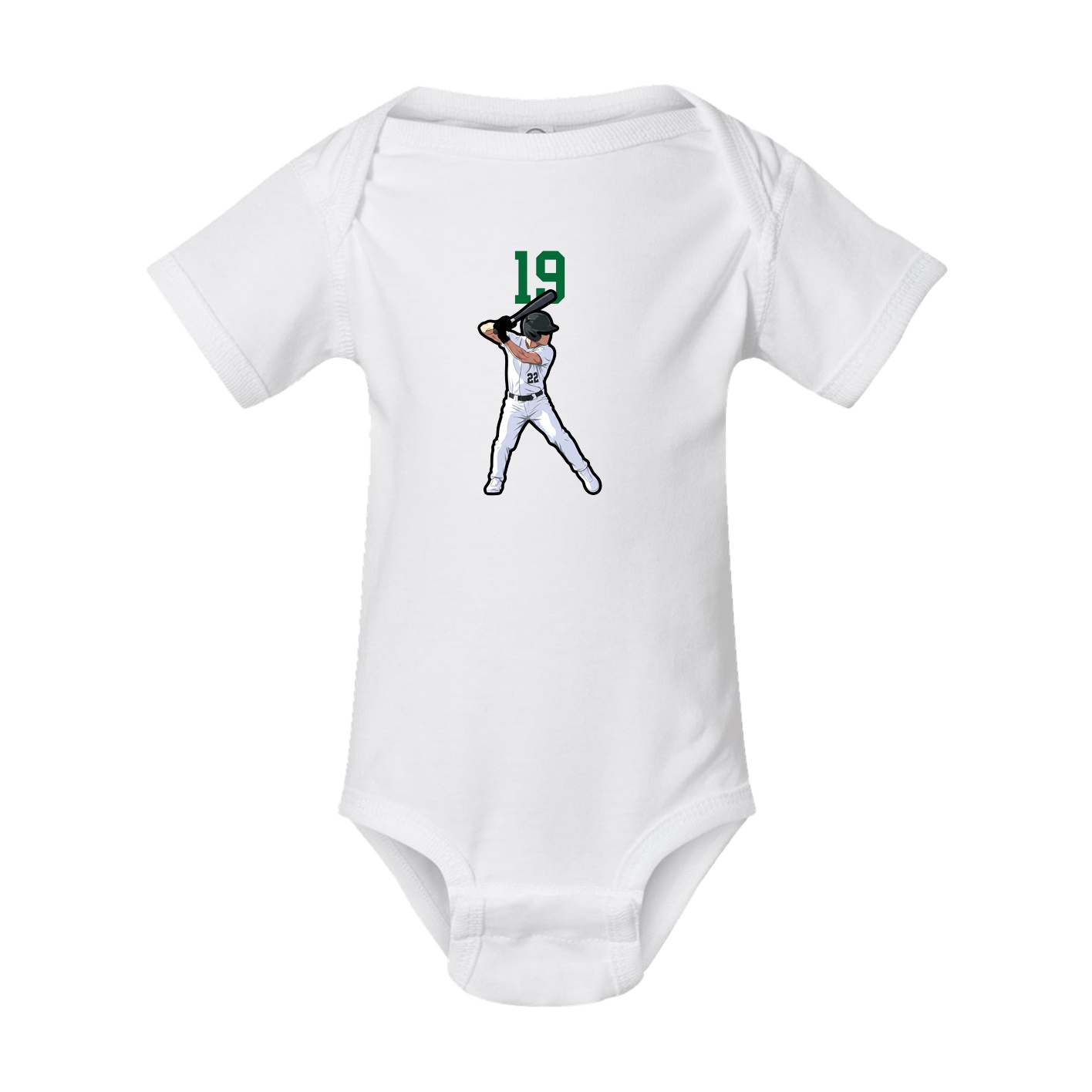 Baby Onesie — Number Top in White