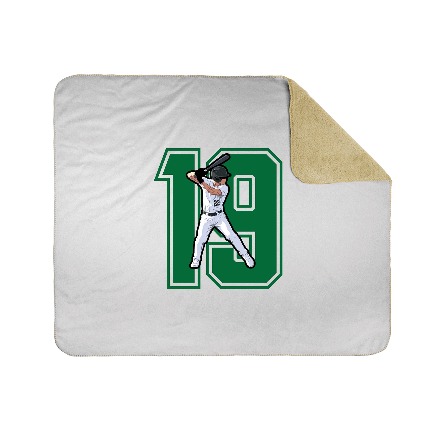 Throw Blanket — Number in White