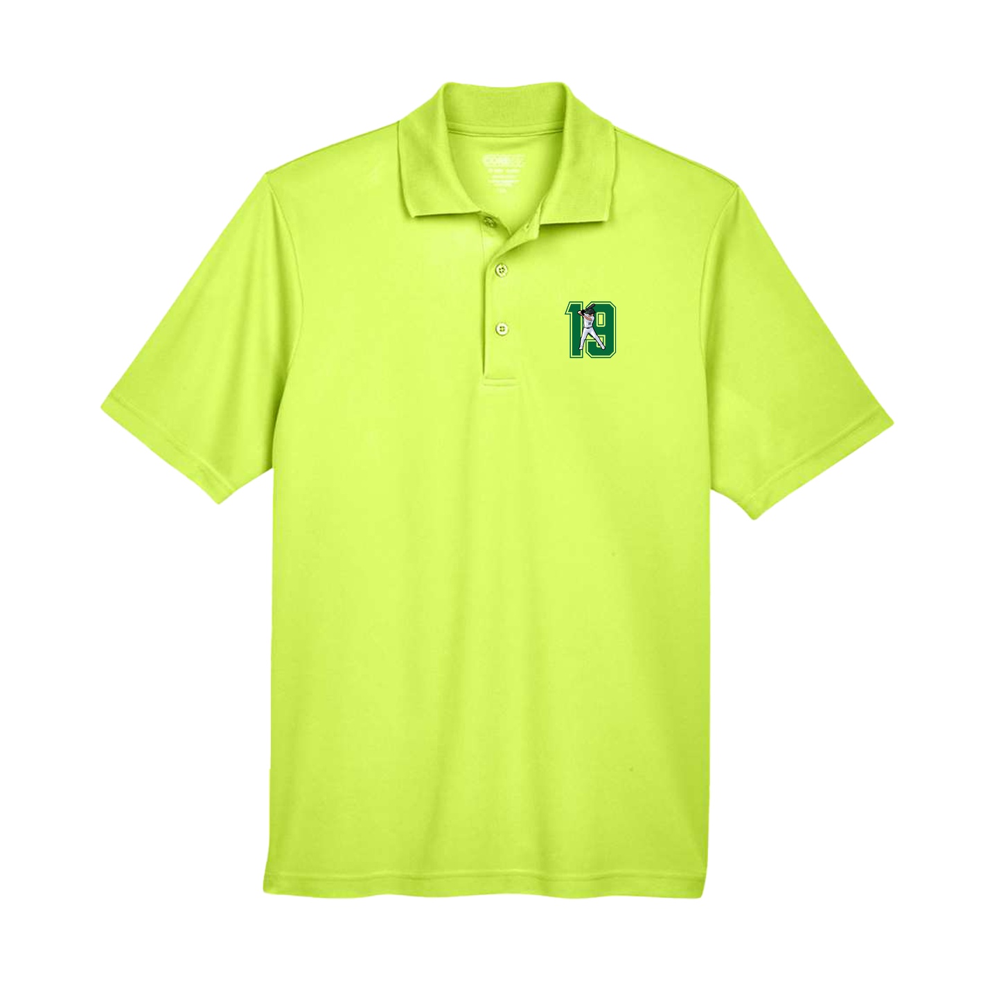 Performance Polo — Number in Yellow