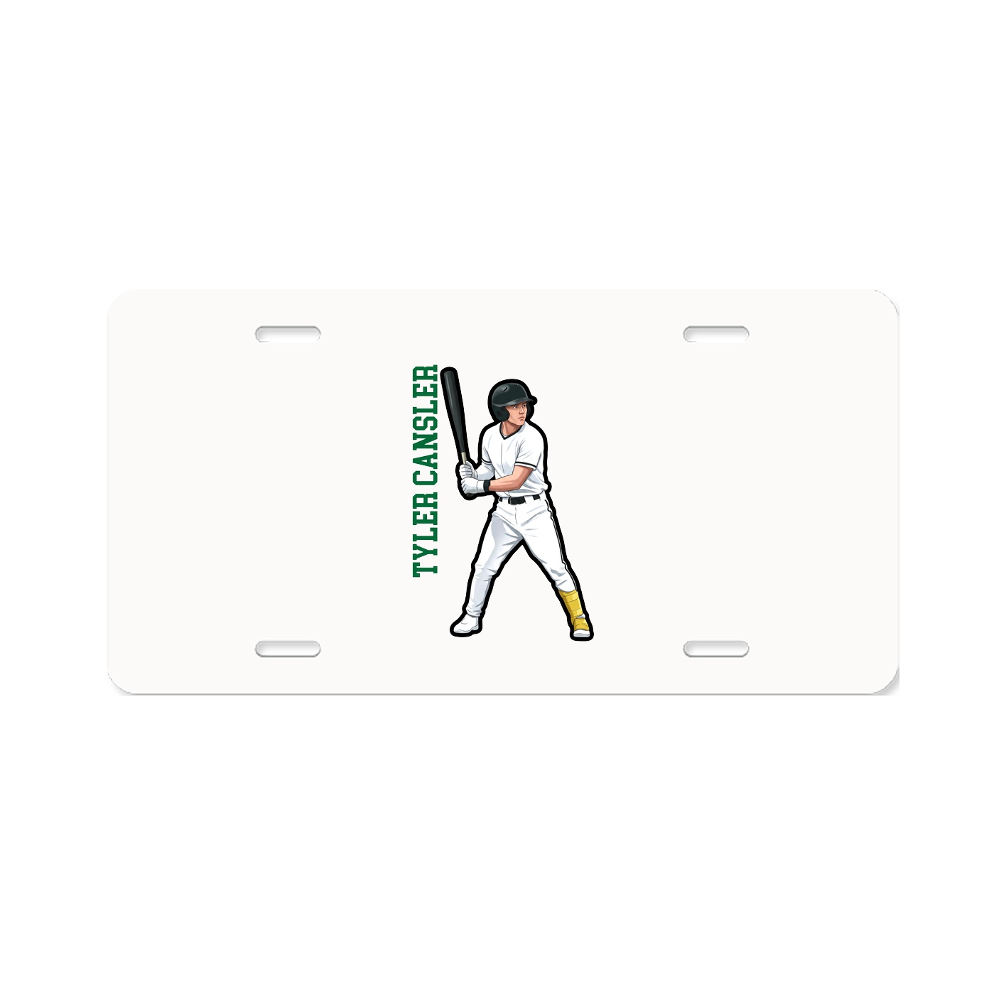 License Plate — Name Vertical in Classic