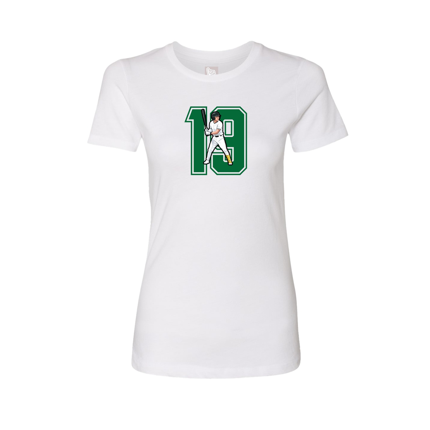 Womens Tee — Number in White