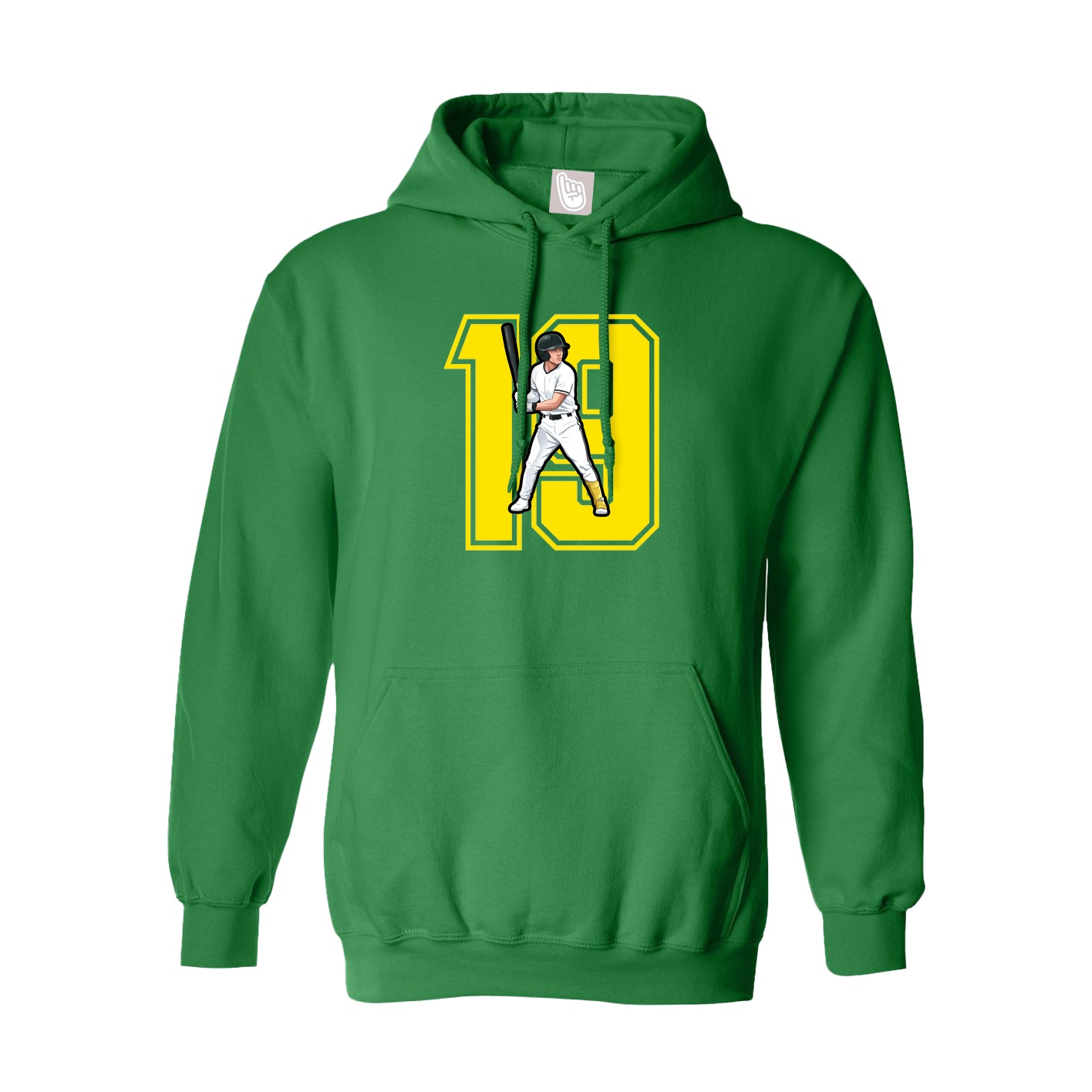 Youth Hoodie — Number in Green