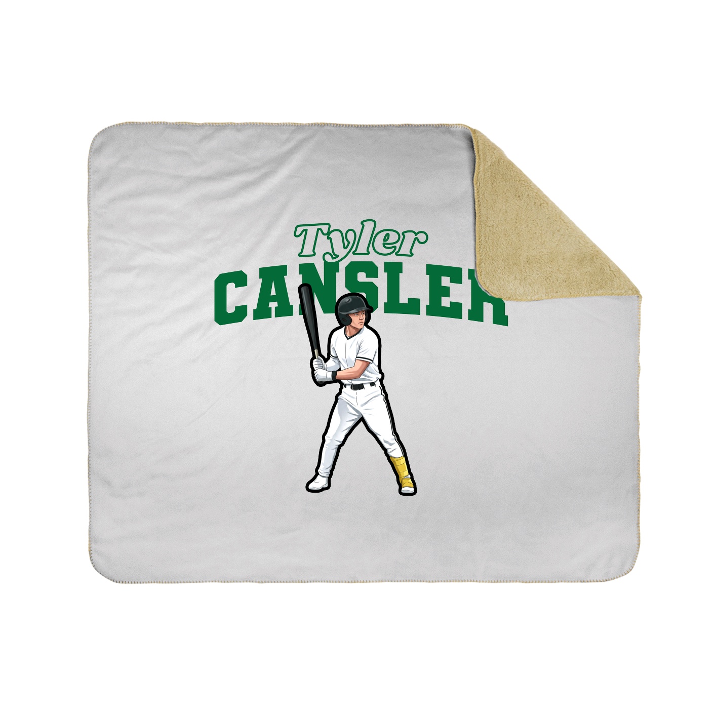Throw Blanket — Name Arch in White