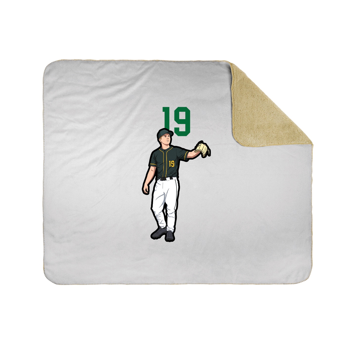 Throw Blanket — Number Top in White