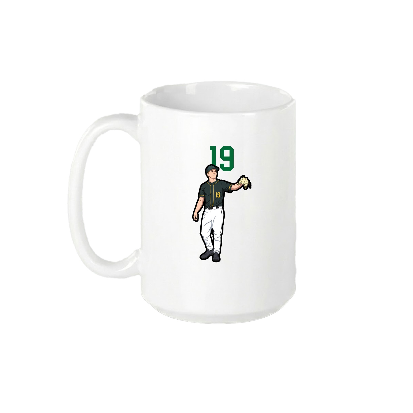 15oz Coffee Mug — Number Top in White