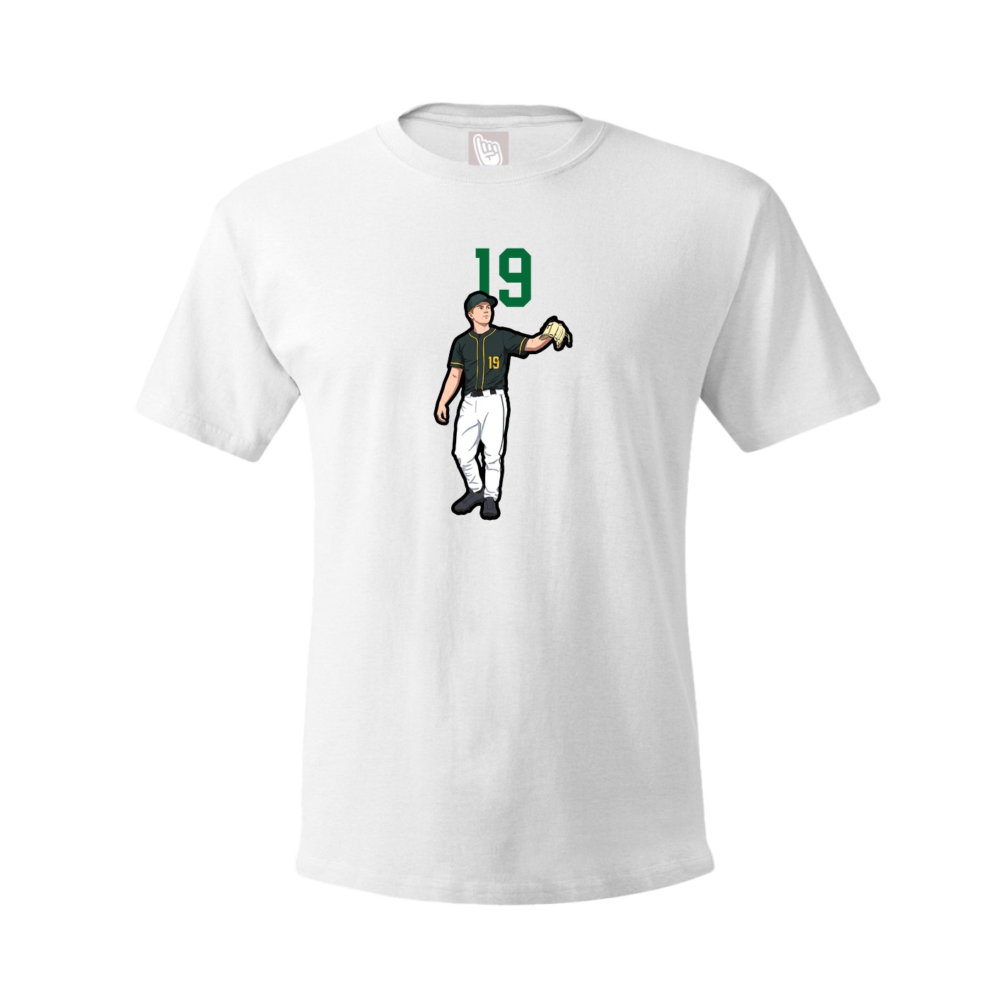 Youth Tee — Number Top in White