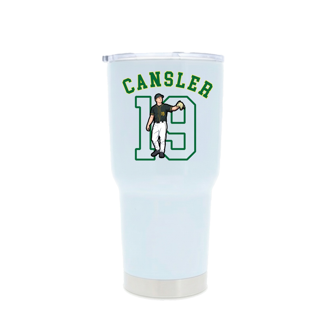 30oz Stainless Steel Tumbler — Shirsey Arch in White