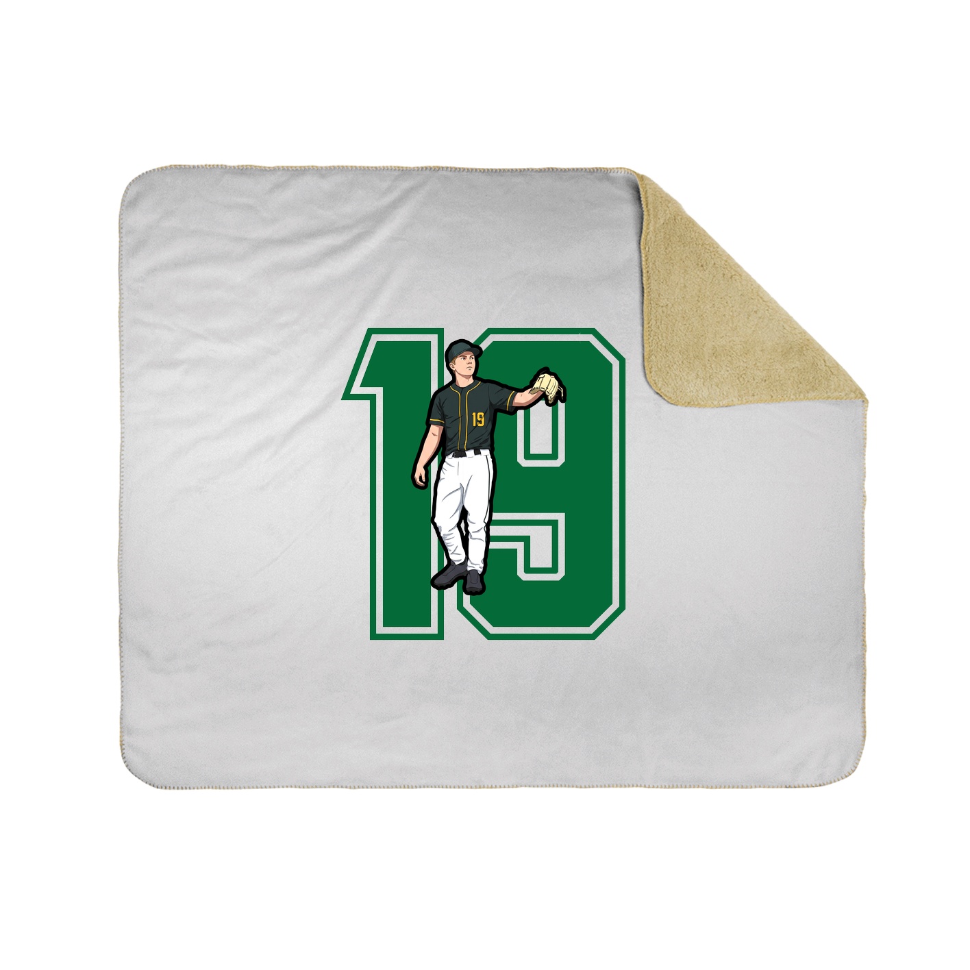 Throw Blanket — Number in White
