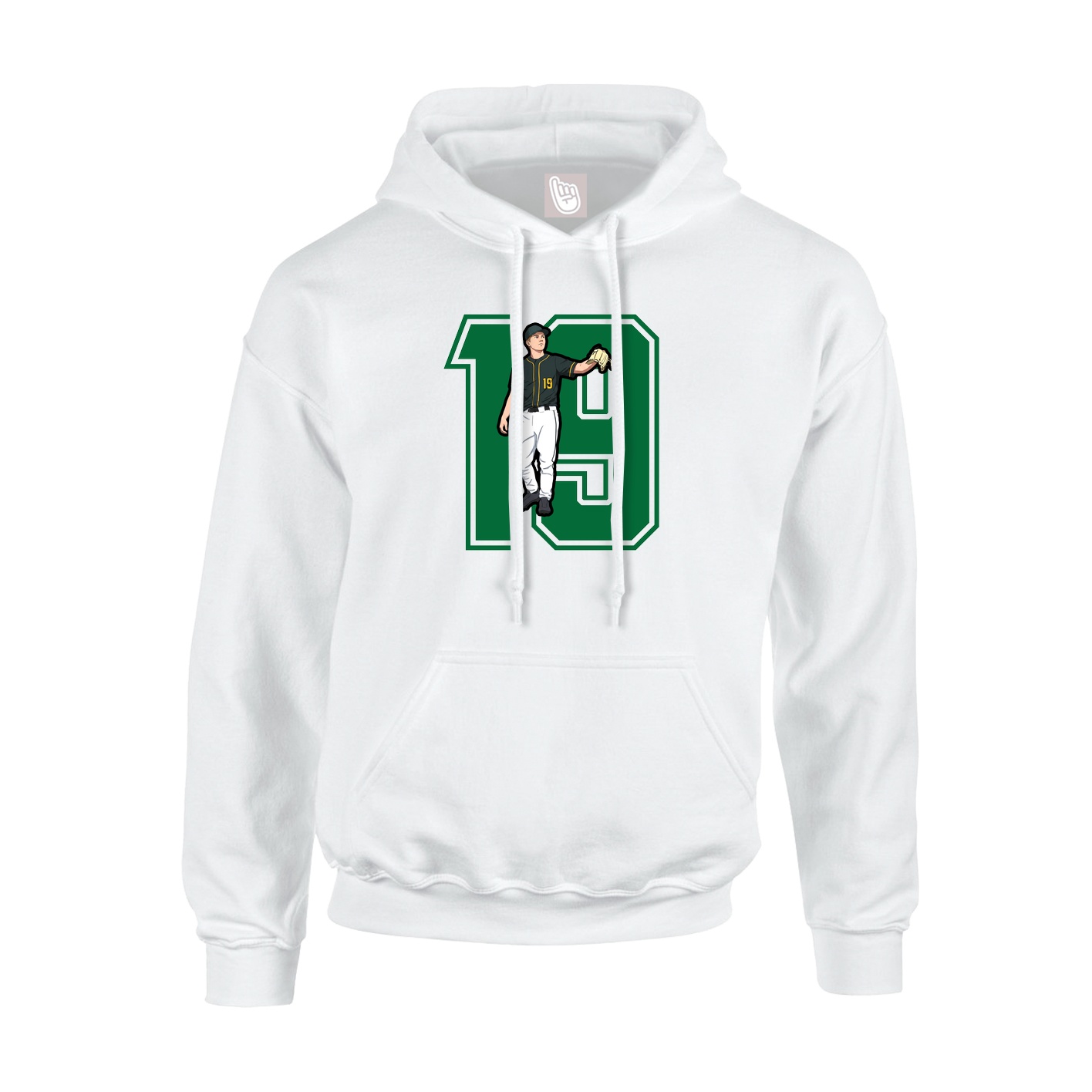 Youth Hoodie — Number in White
