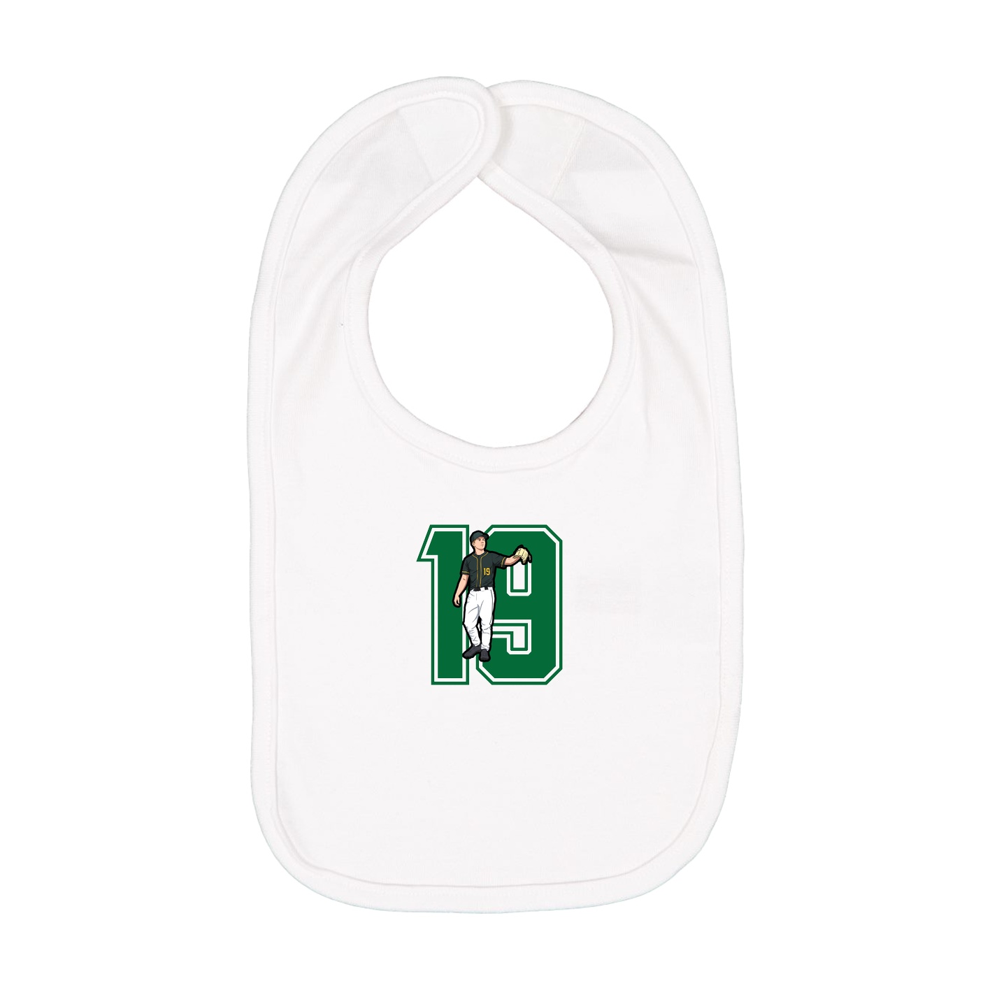 Infant Bib — Number in White