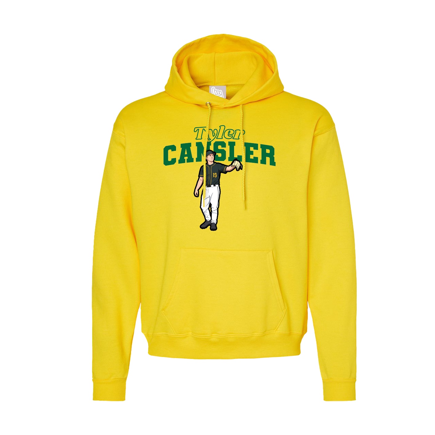 Hoodie — Name Arch in Yellow