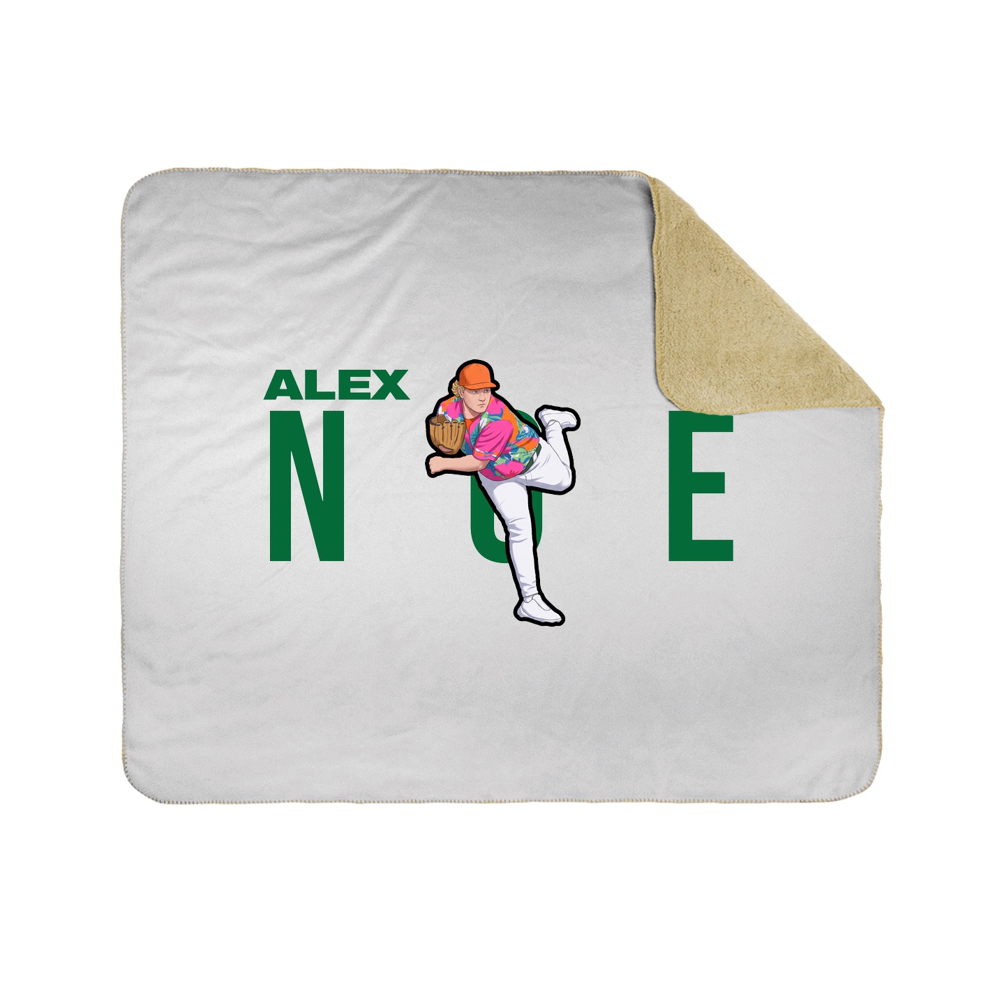 Throw Blanket — Player Name in White