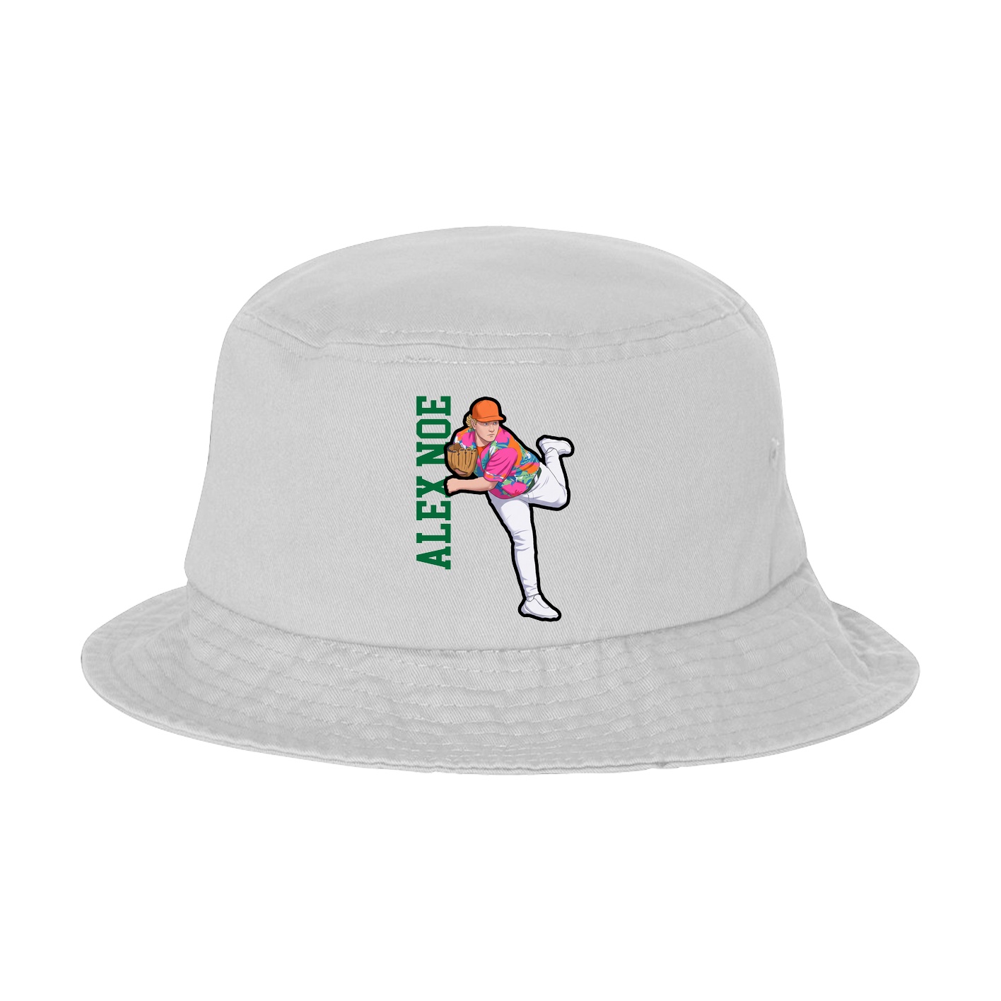 Bucket Cap — Name Vertical in White