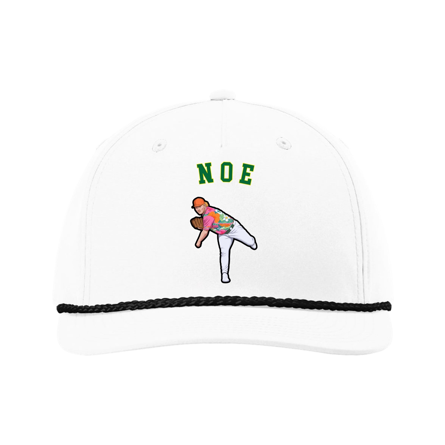 Five-Panel Classic Rope Cap — Shirsey Arch in White