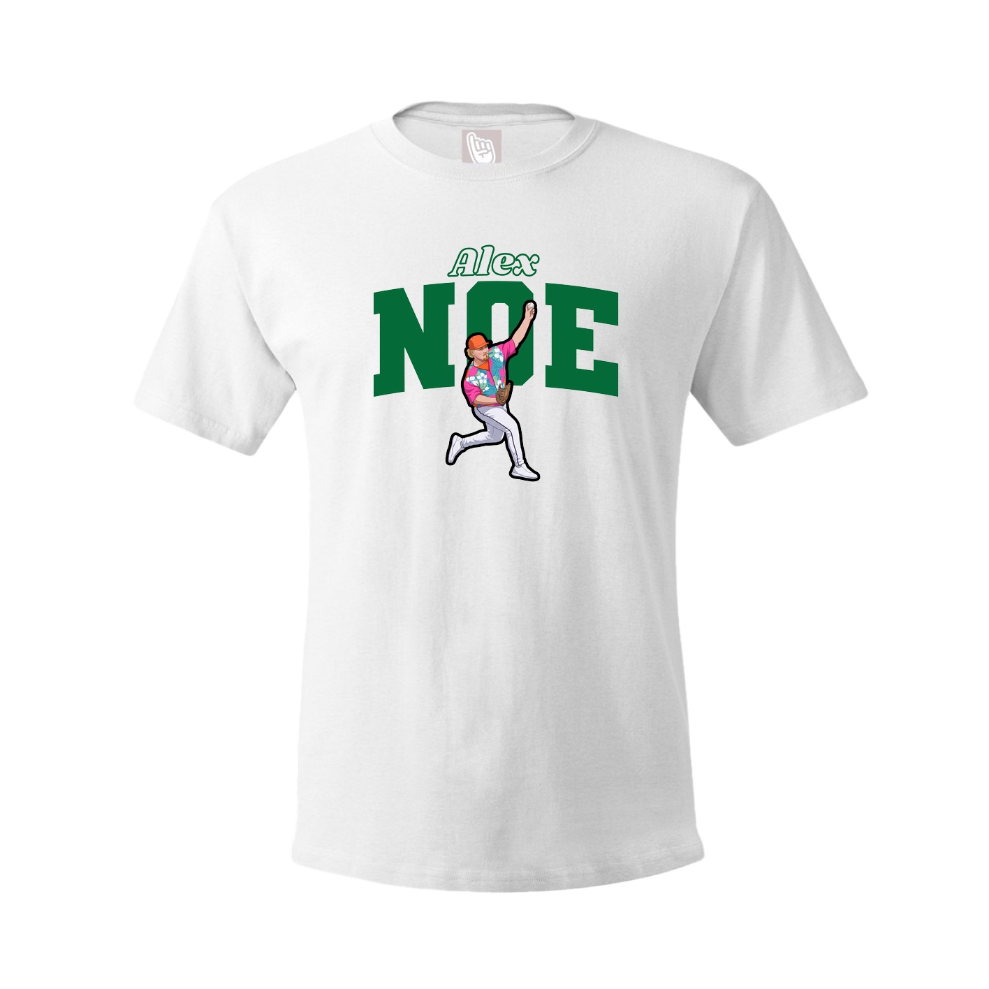 Youth Tee — Name Arch in White