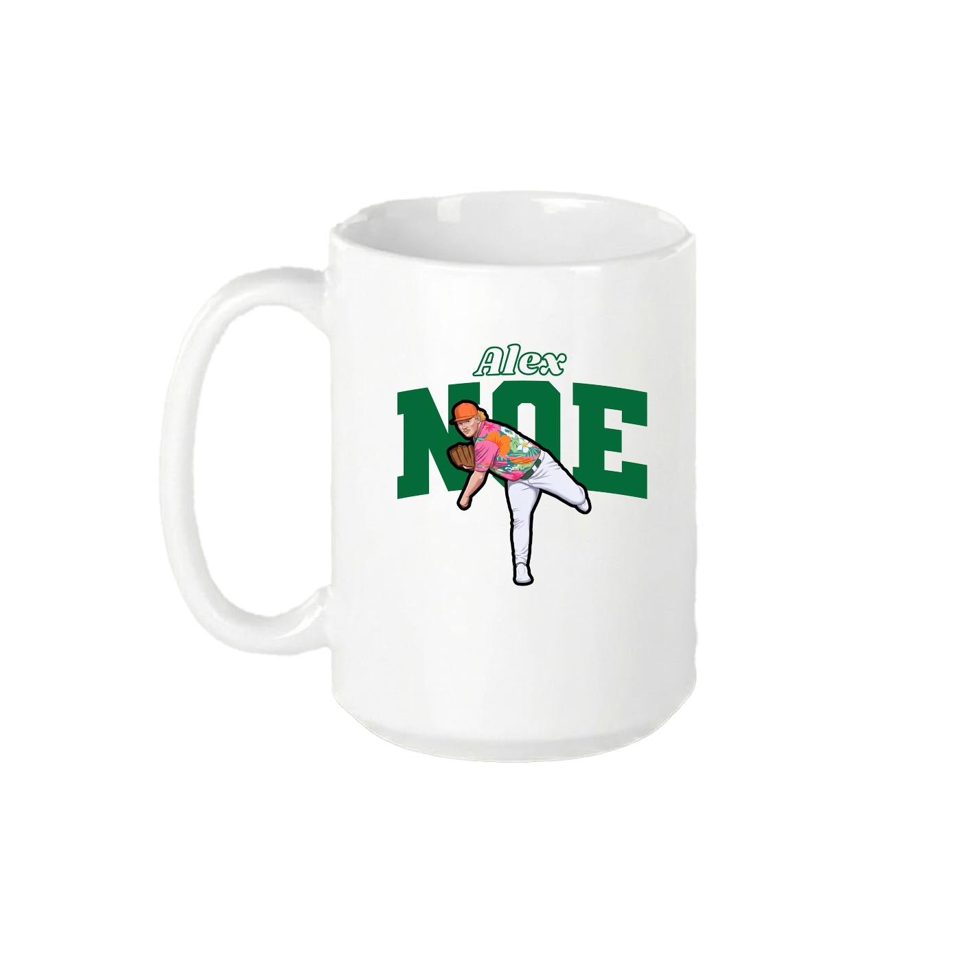15oz Coffee Mug — Name Arch in White