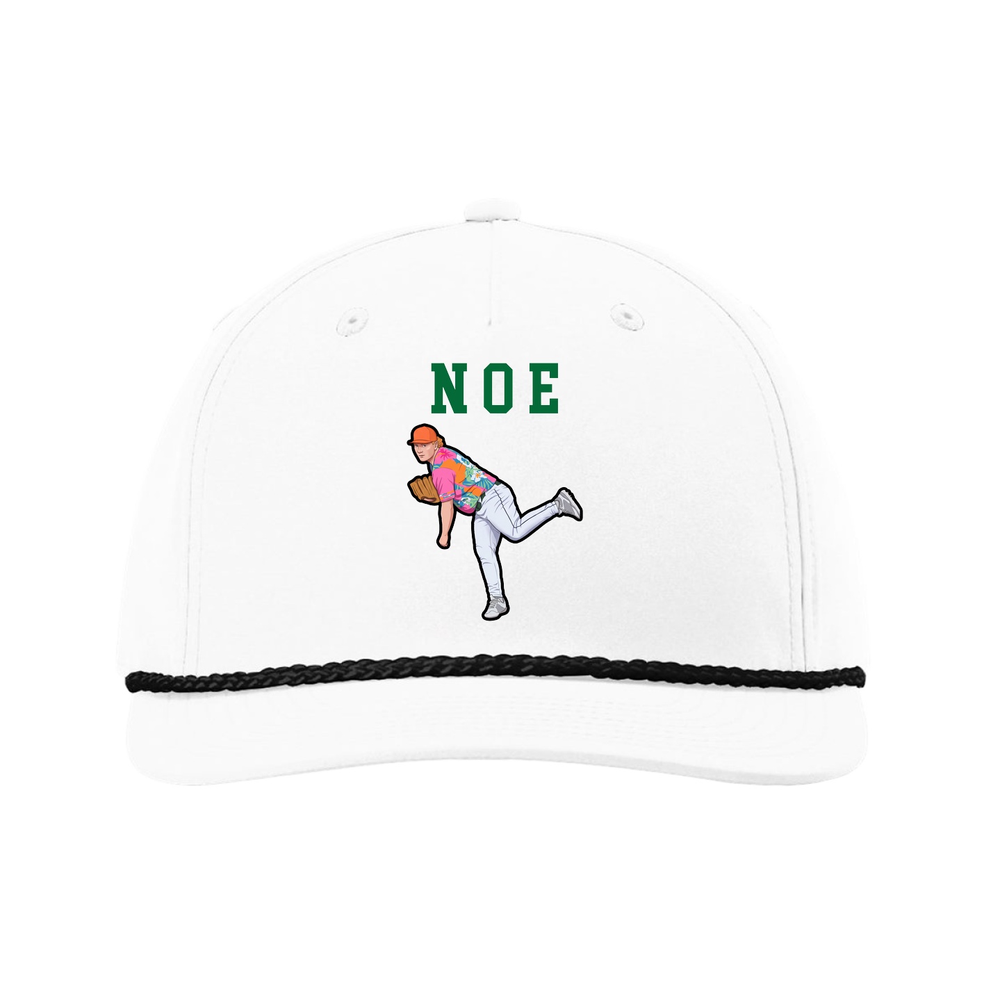 Five-Panel Classic Rope Cap — Shirsey in White