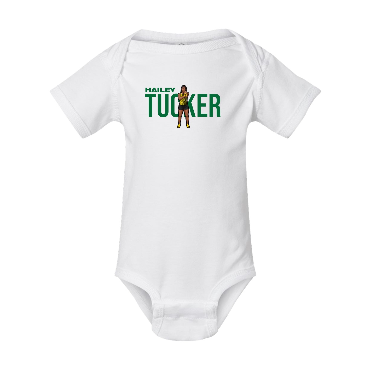 Baby Onesie — Player Name in White