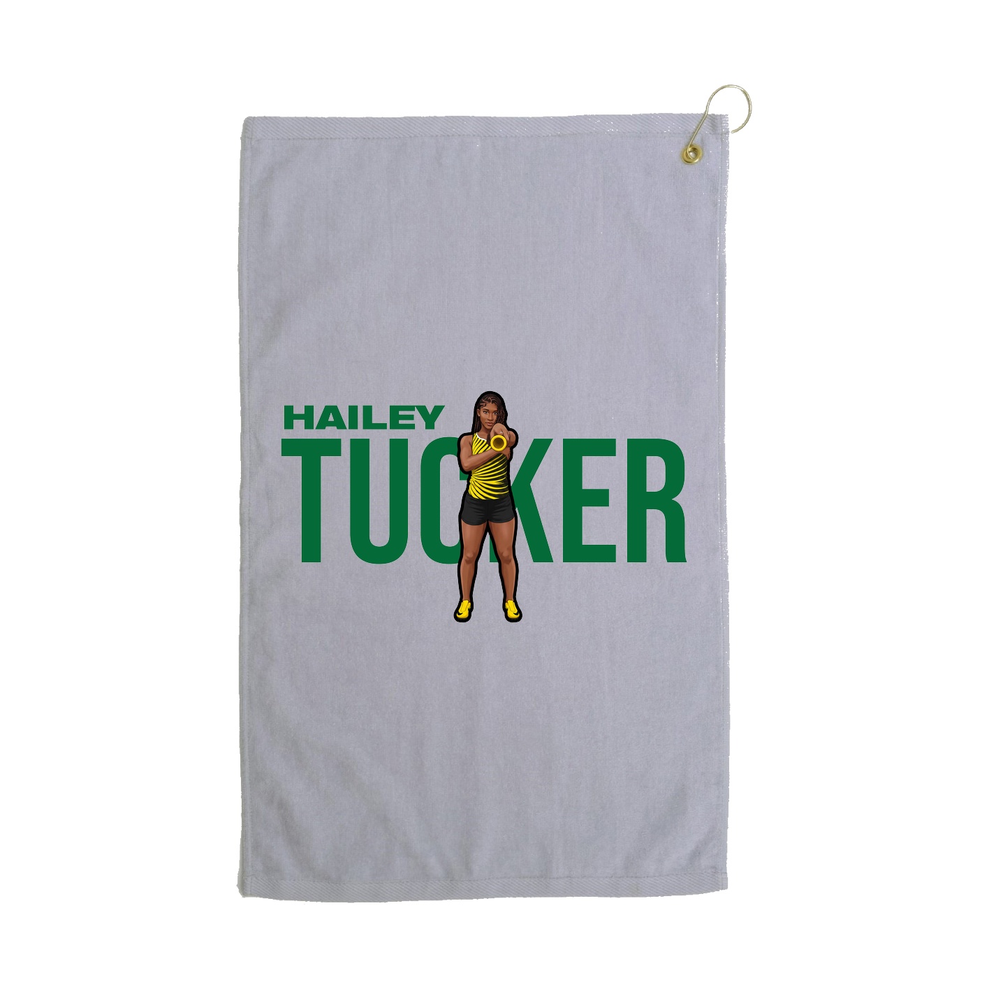 Golf Towel — Player Name in Grey