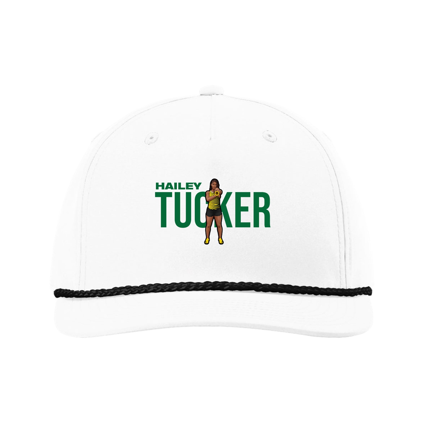 Five-Panel Classic Rope Cap — Player Name in White