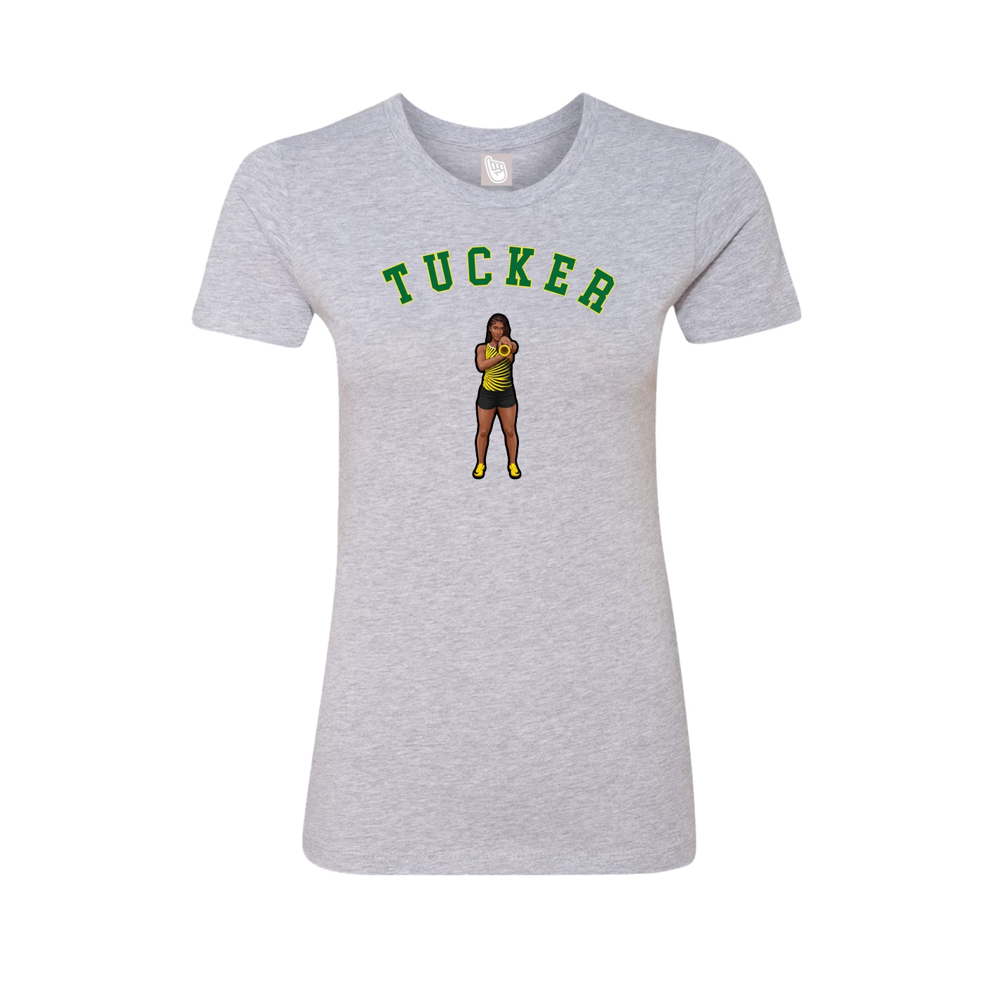 Fitted Women's Tee — Shirsey Arch in Grey