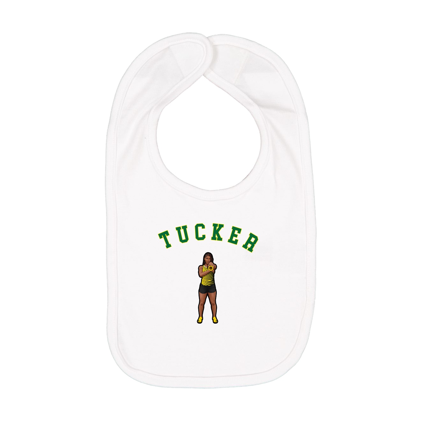 Infant Bib — Shirsey Arch in White