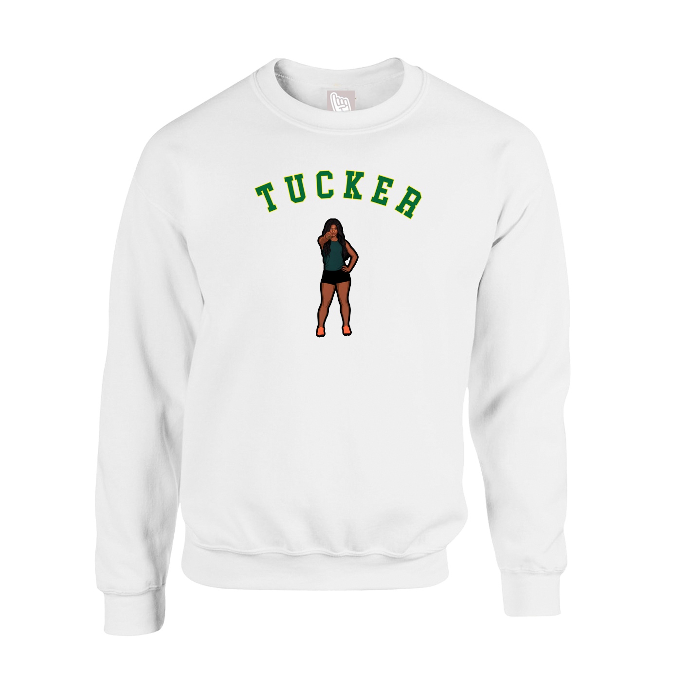 Fleece Crew — Shirsey Arch in White
