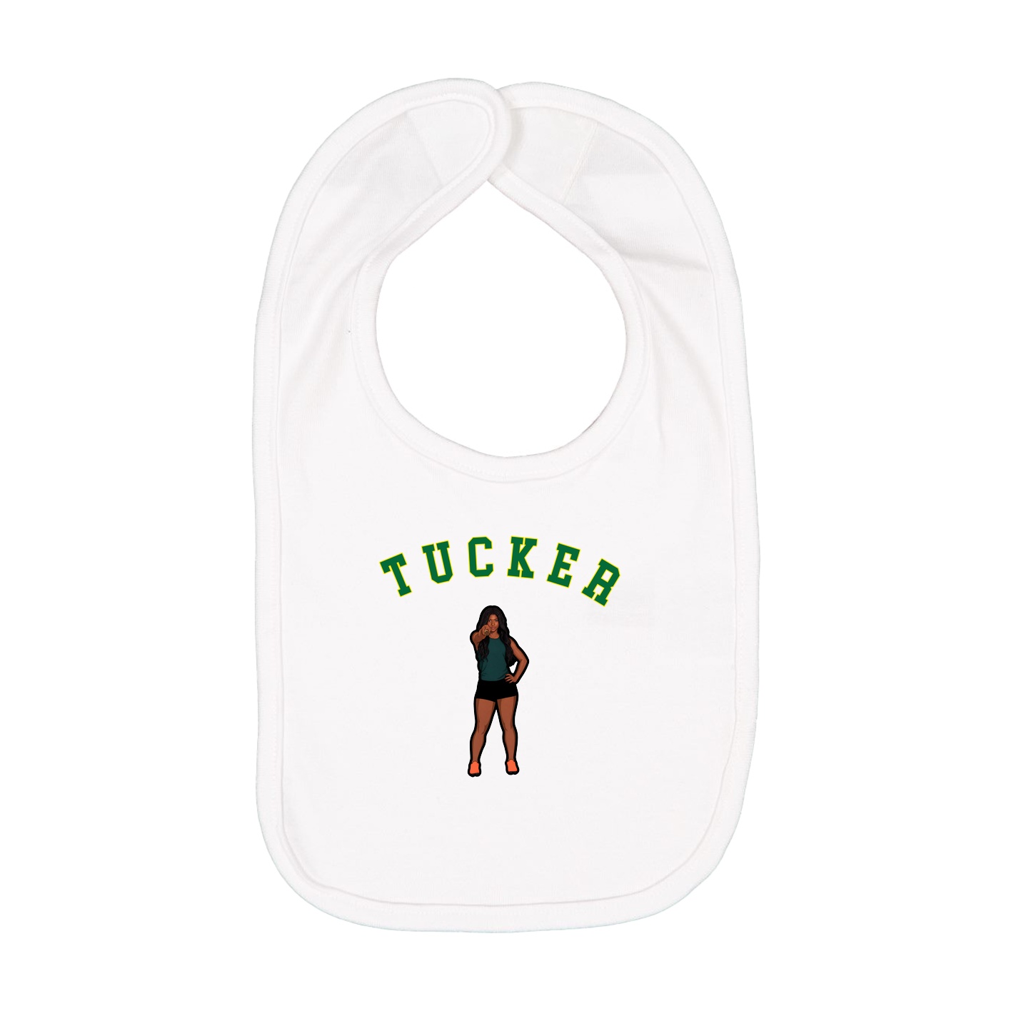 Infant Bib — Shirsey Arch in White