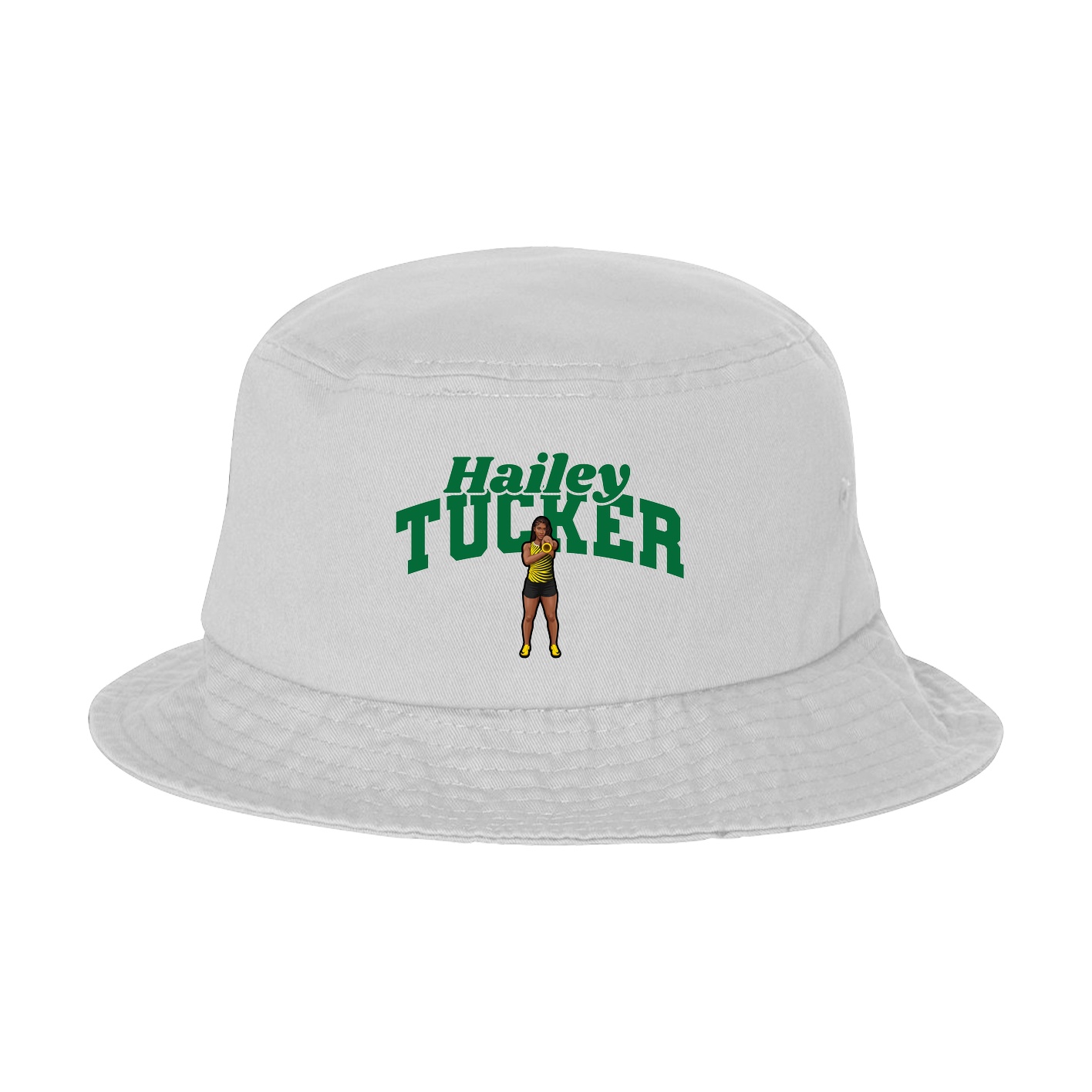 Bucket Cap — Signature Arch in White