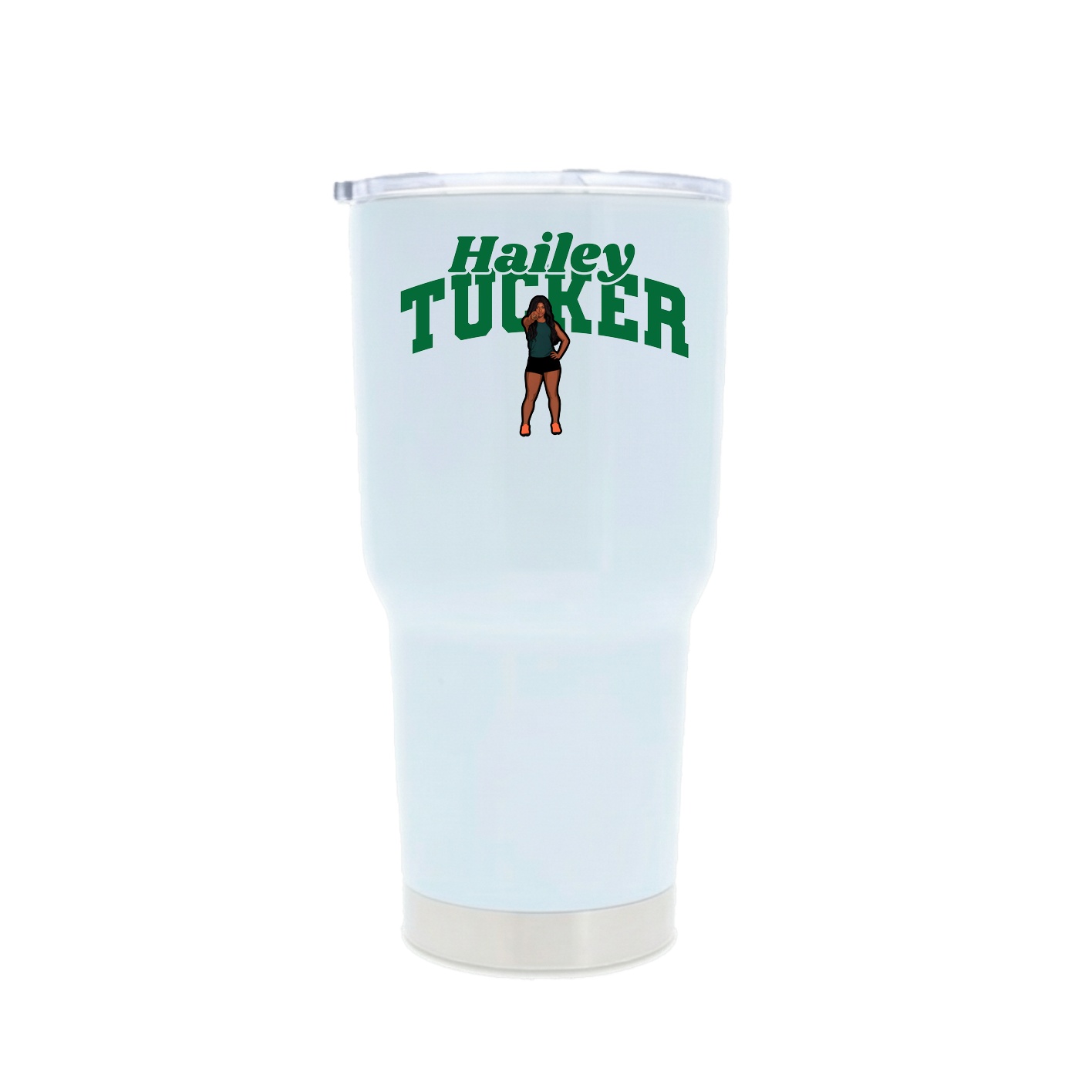 30oz Stainless Steel Tumbler — Signature Arch in White