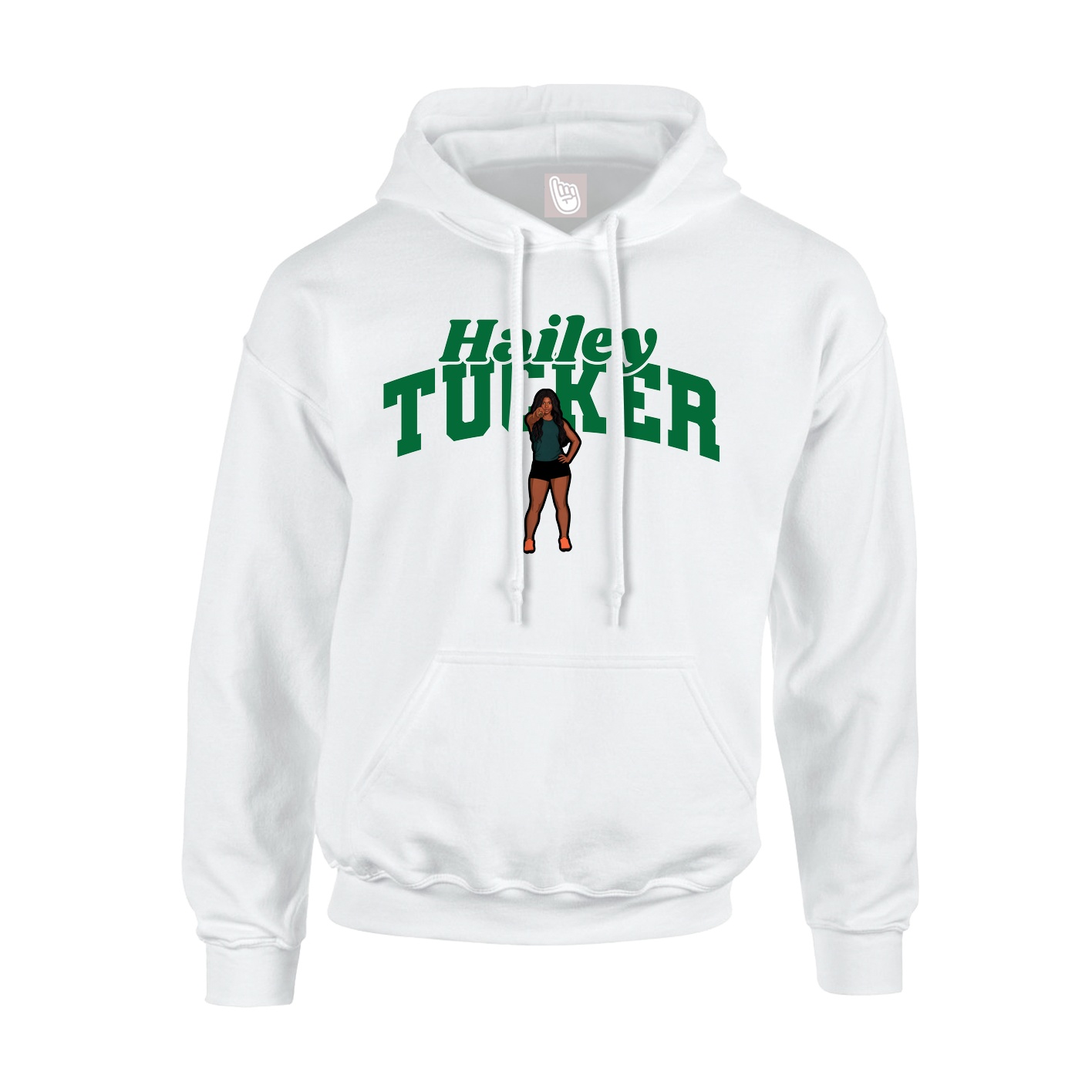 Youth Hoodie — Signature Arch in White