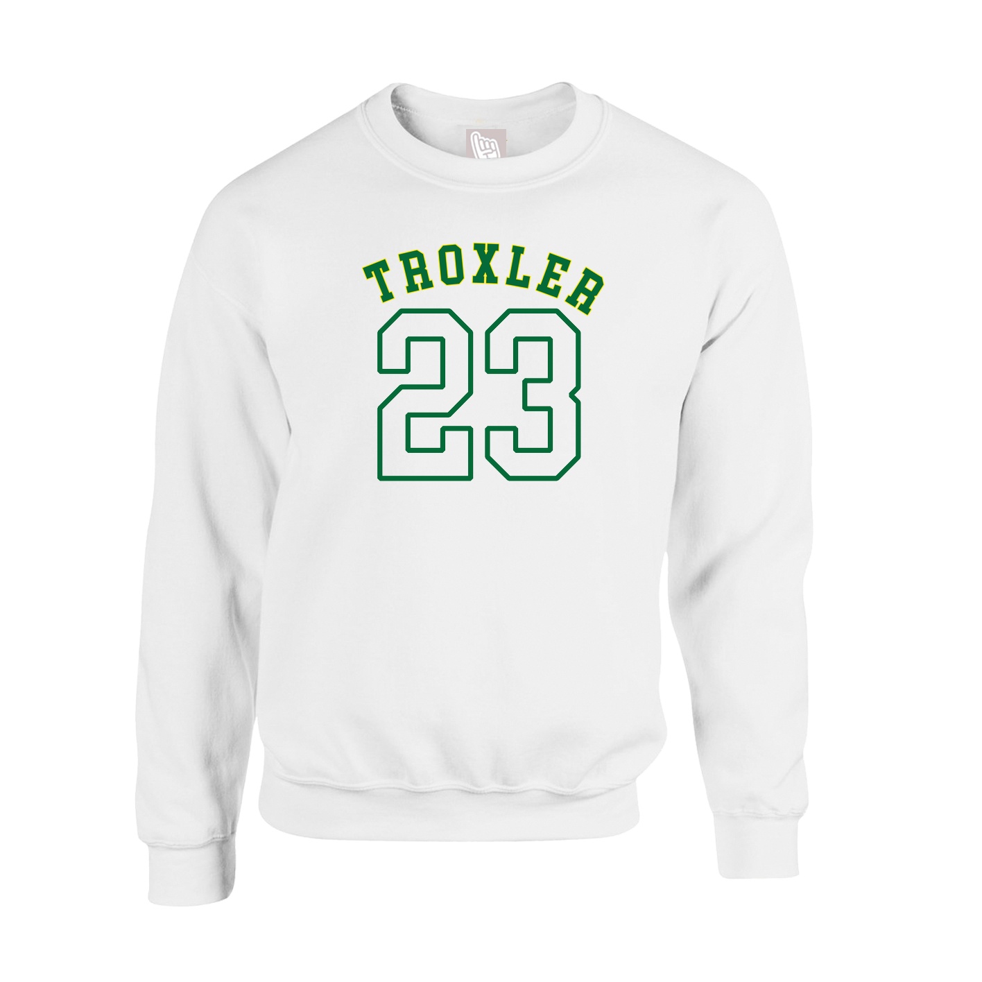 Fleece Crew — Shirsey Arch in White