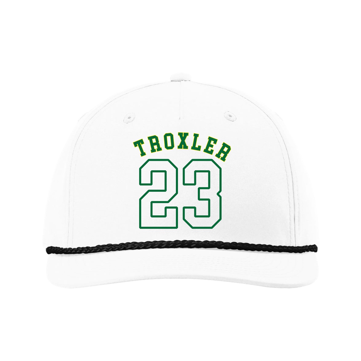 Five-Panel Classic Rope Cap — Shirsey Arch in White