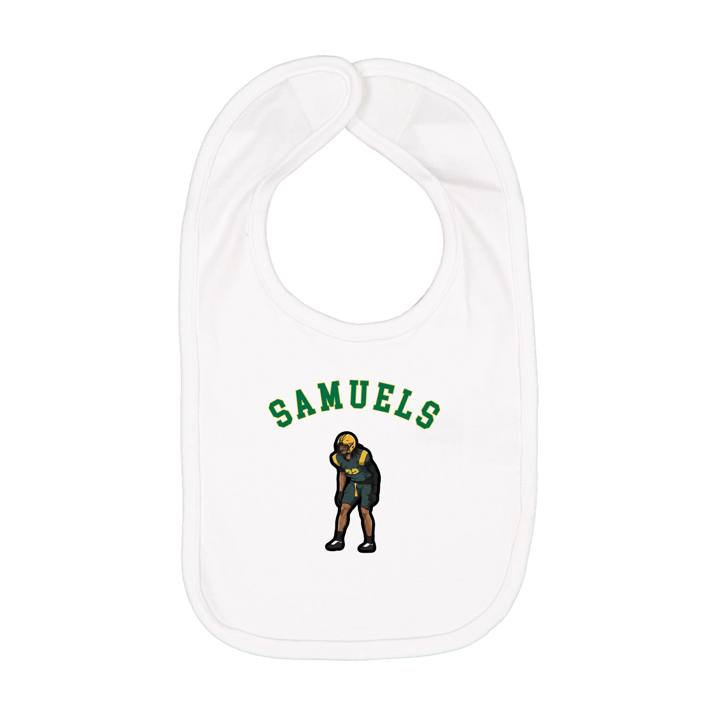 Infant Bib — Shirsey Arch in White