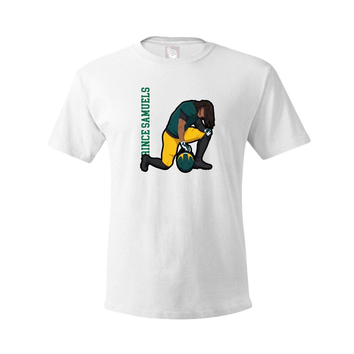 Tee — Name Vertical in White