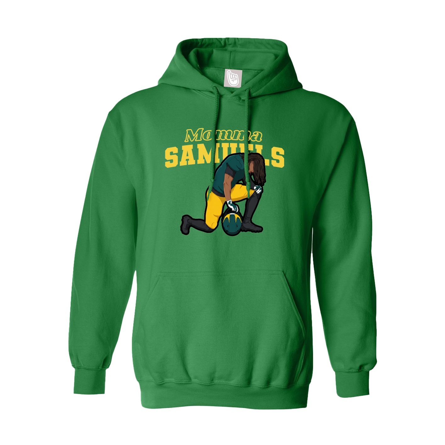 Youth Hoodie — Mothers Day Block in Green