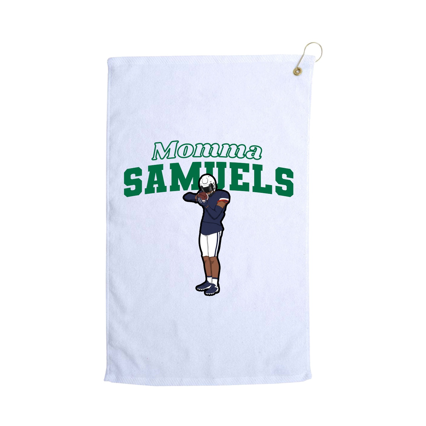 Golf Towel — Mothers Day Block in White