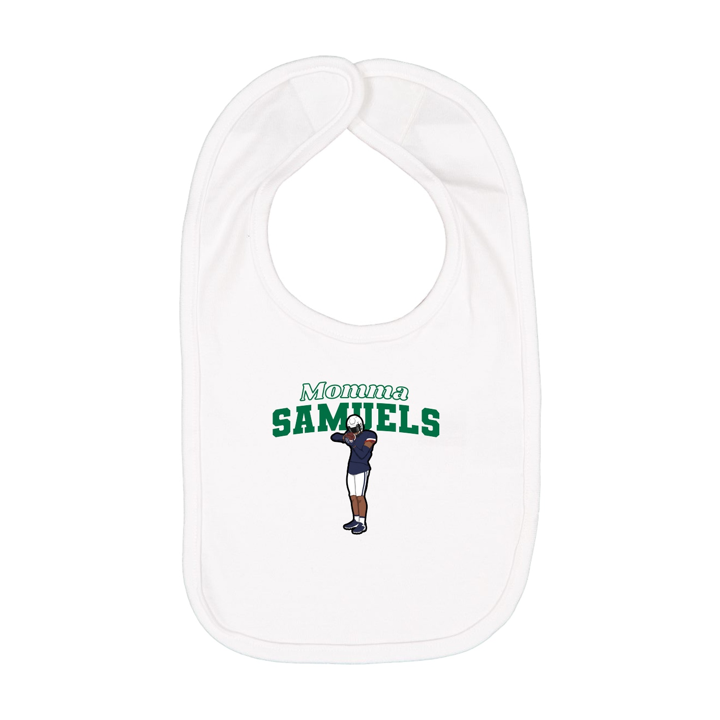 Infant Bib — Mothers Day Block in White