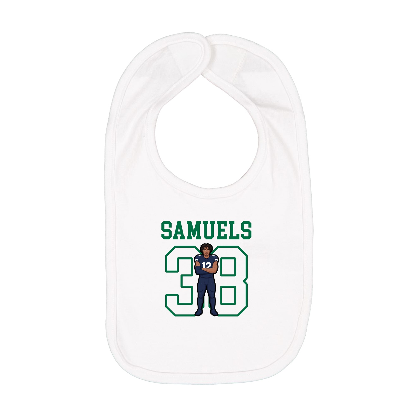 Infant Bib — Shirsey in White