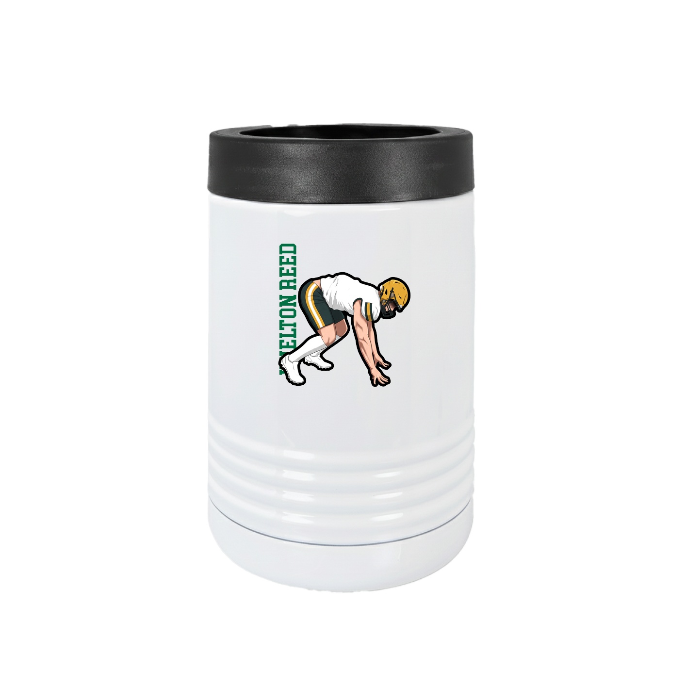 Beverage Holder — Name Vertical in White