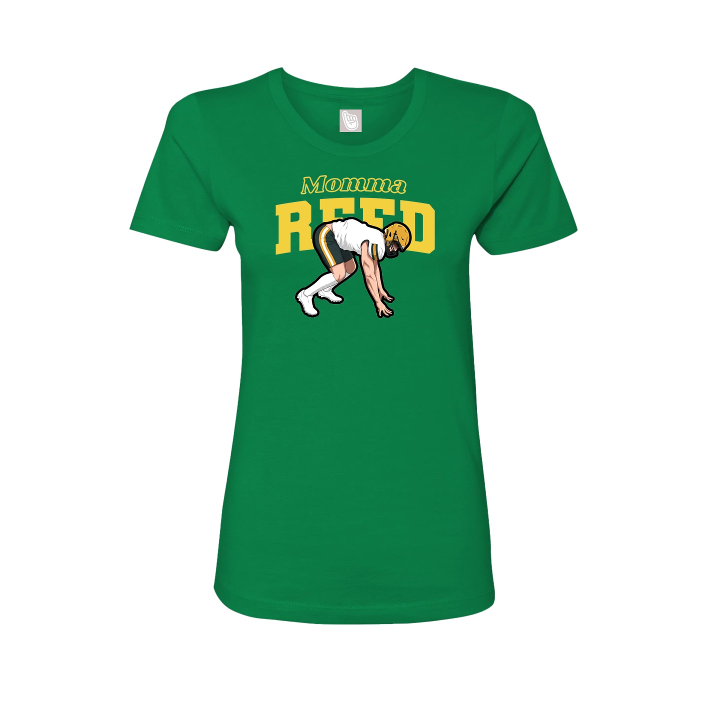 Womens Tee — Mothers Day Block in Green