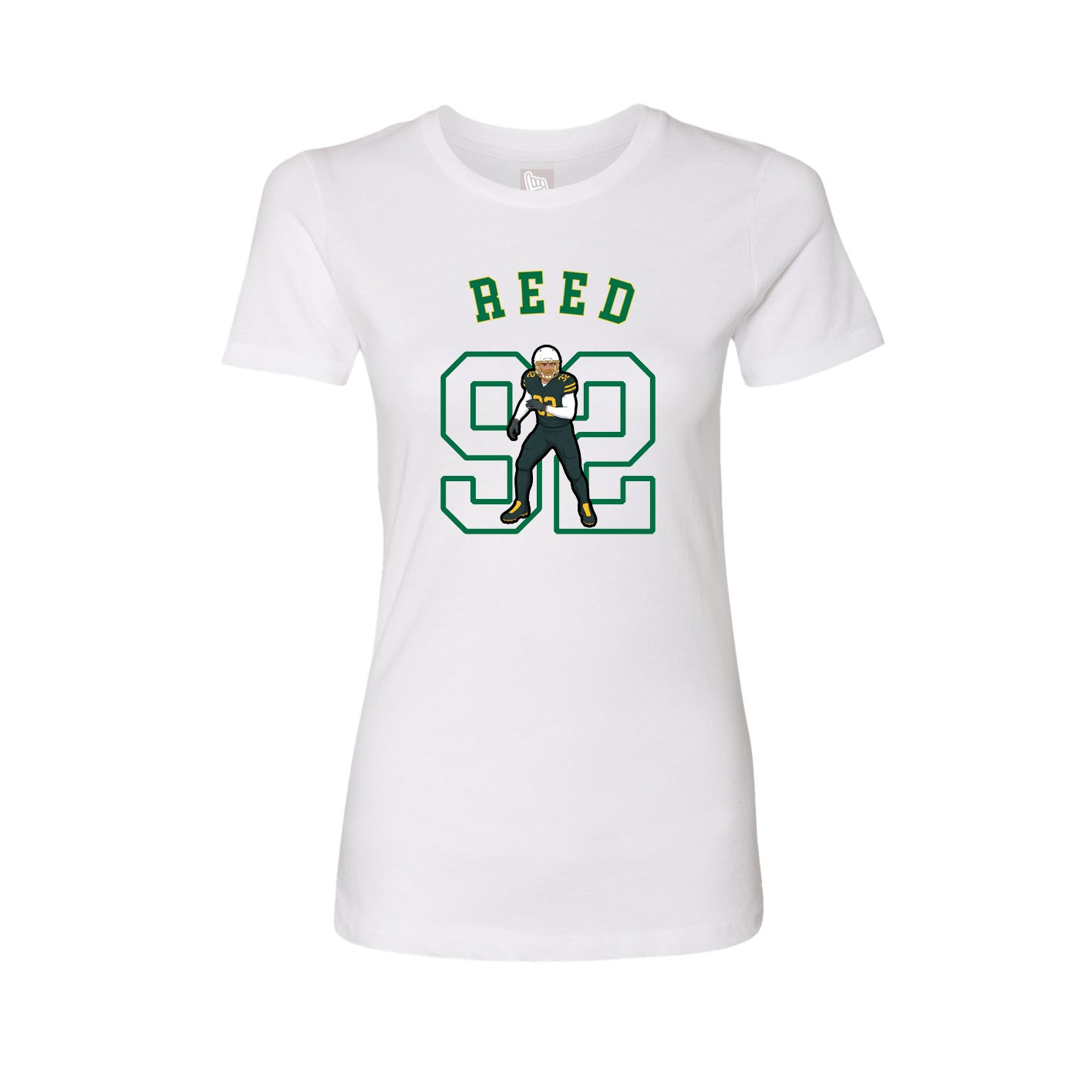 Fitted Women's Tee — Shirsey Arch in White