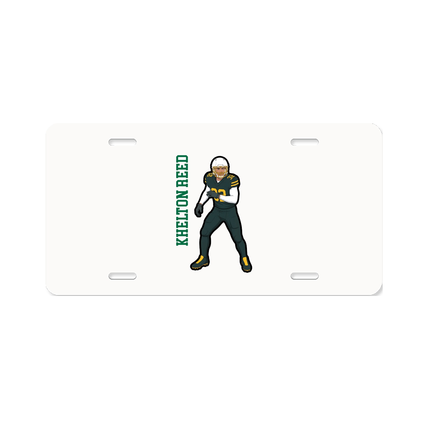 License Plate — Name Vertical in Classic