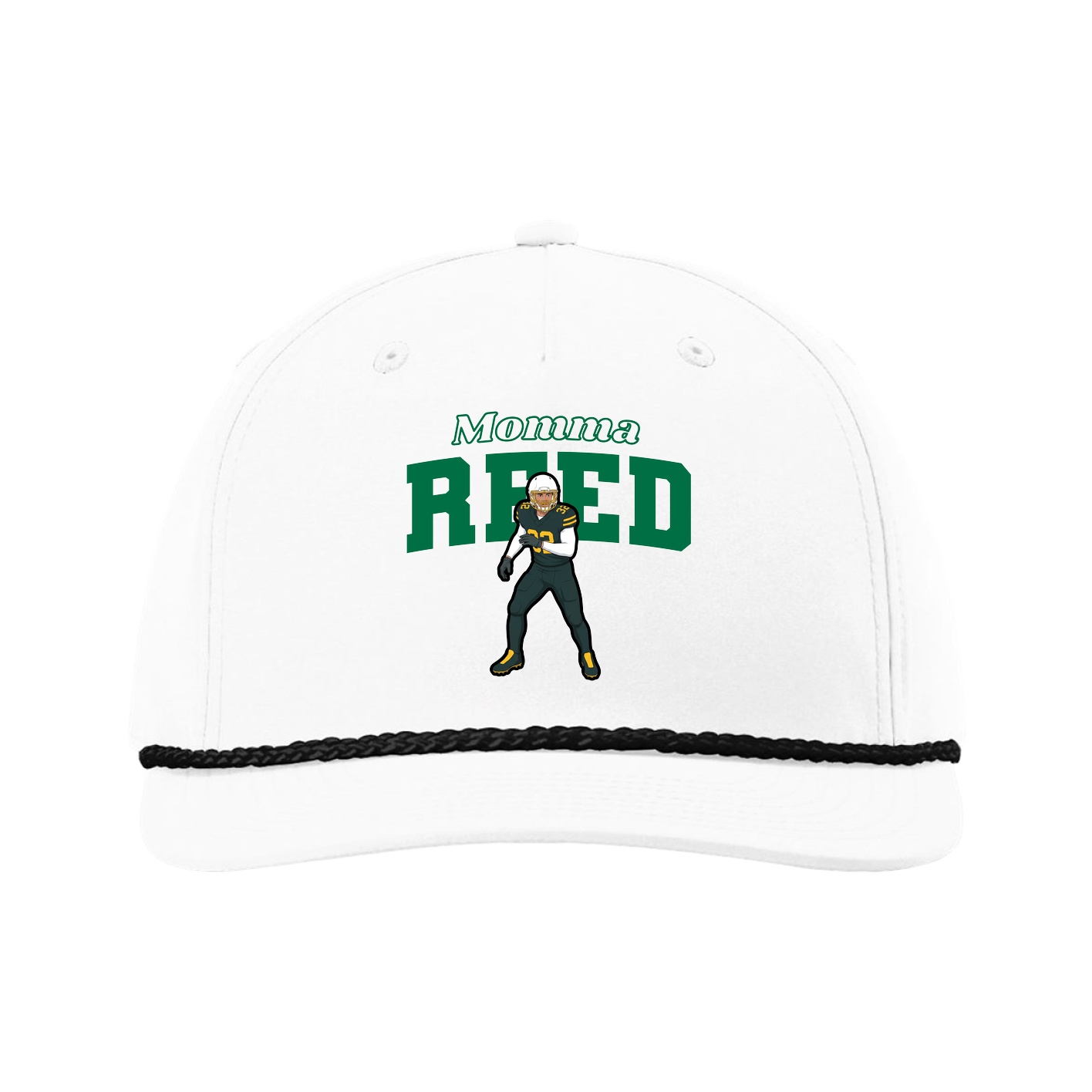 Five-Panel Classic Rope Cap — Mothers Day Block in White