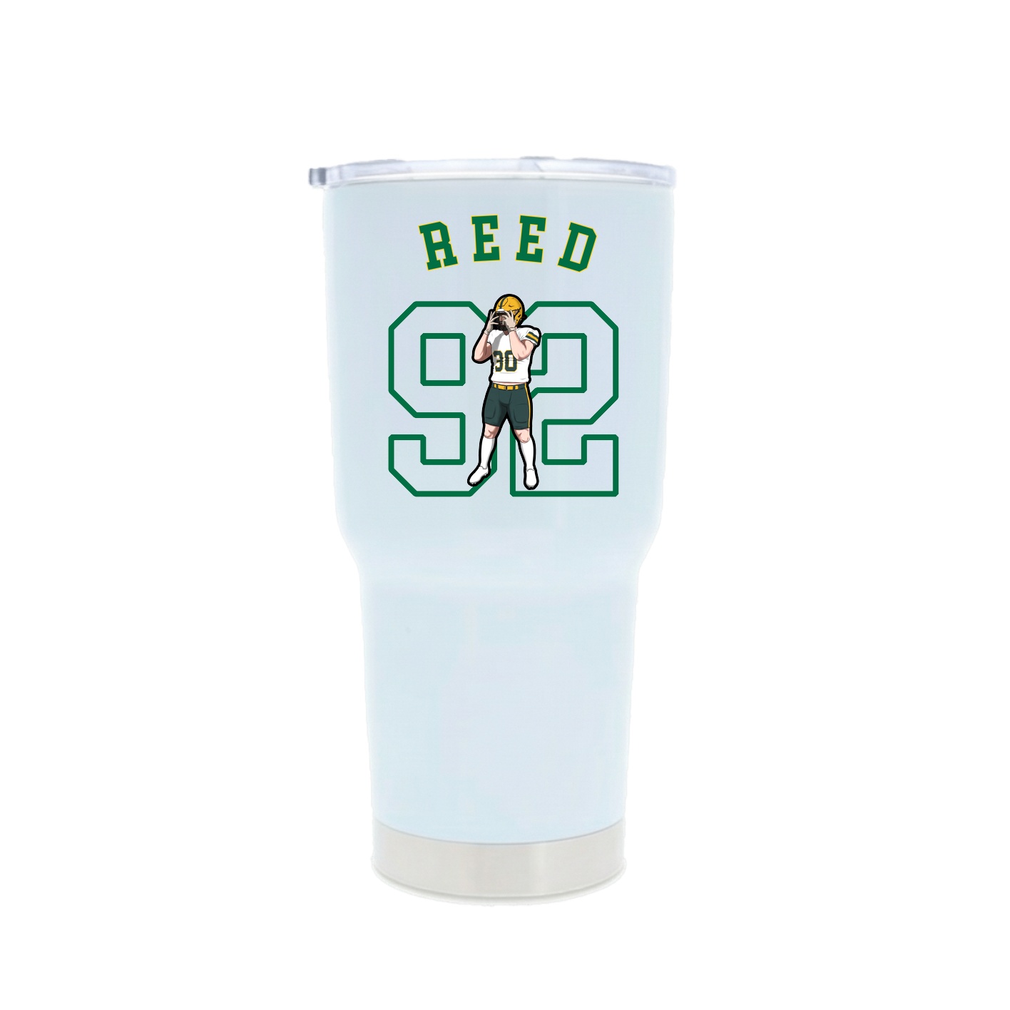 30oz Stainless Steel Tumbler — Shirsey Arch in White
