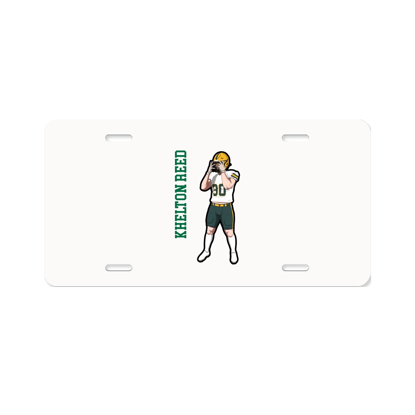 License Plate — Name Vertical in Classic