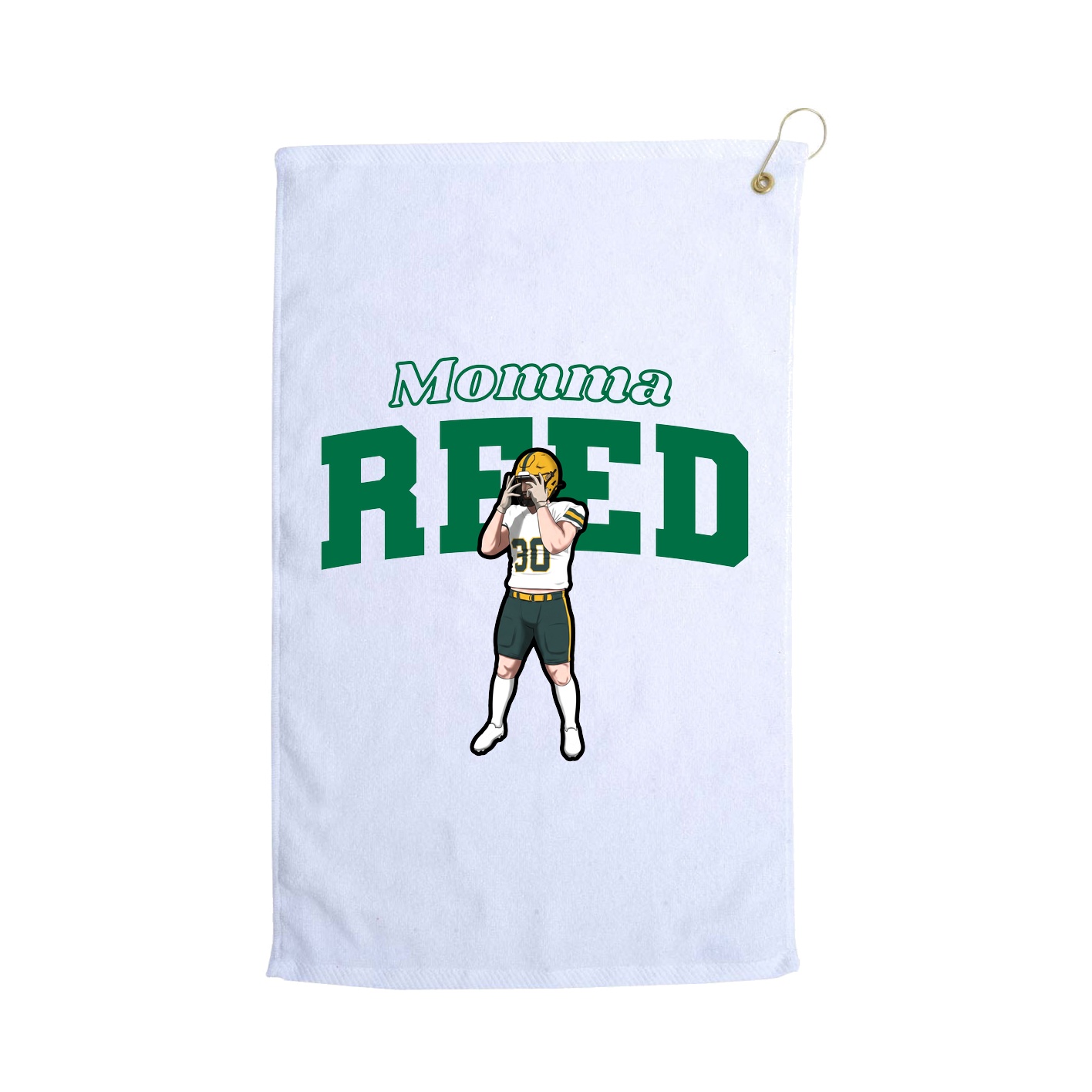 Golf Towel — Mothers Day Block in White