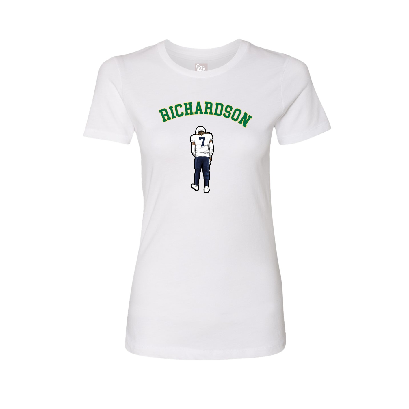Fitted Women's Tee — Shirsey Arch in White