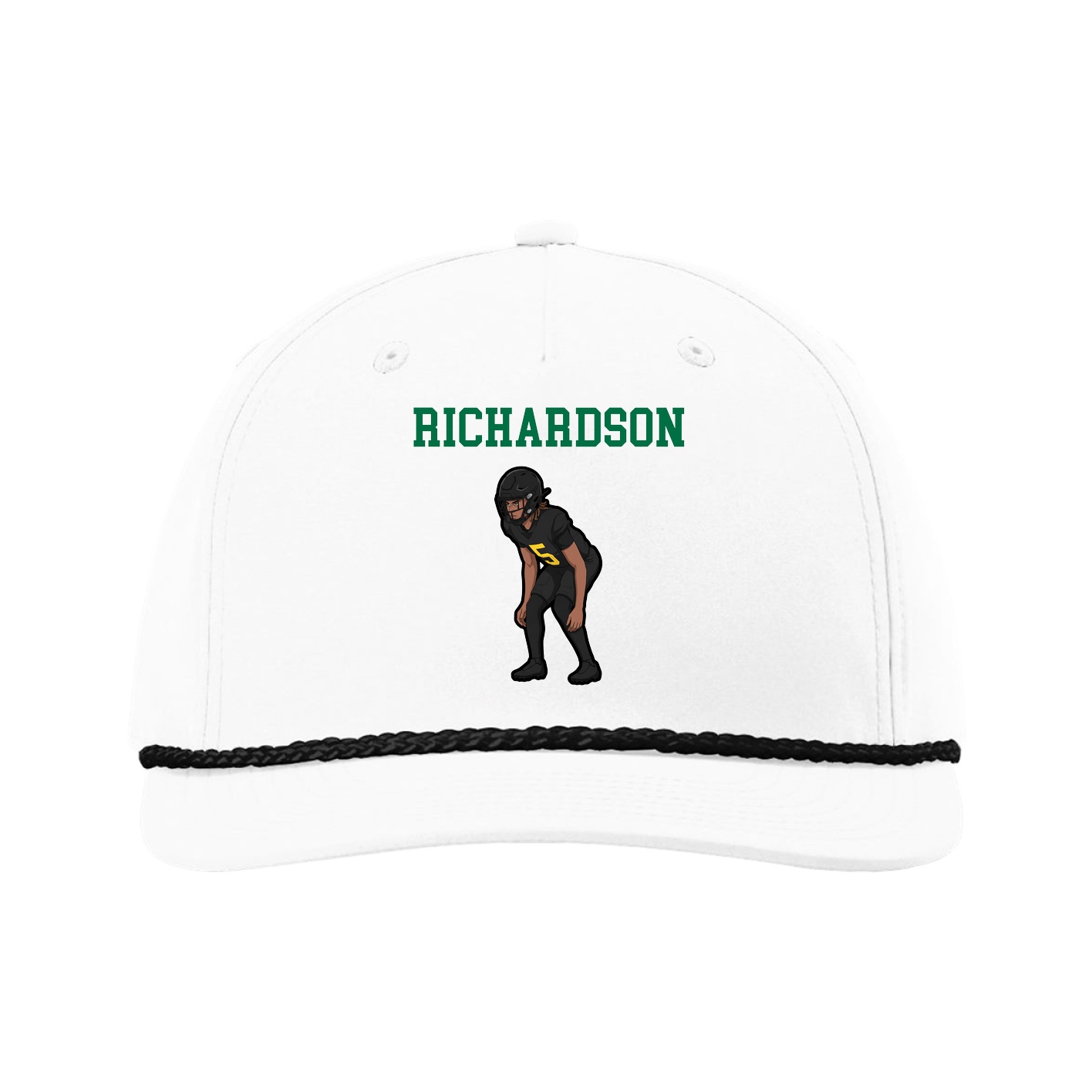 Five-Panel Classic Rope Cap — Shirsey in White